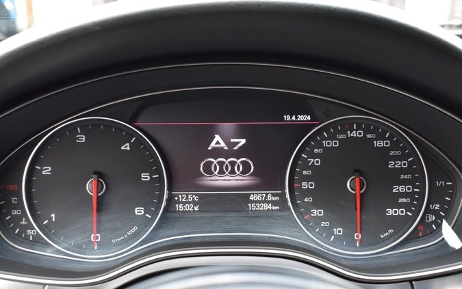 Audi A7 cena 84700 przebieg: 153284, rok produkcji 2012 z Hrubieszów małe 277